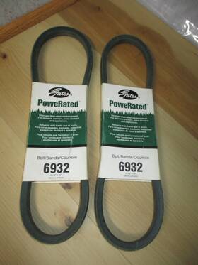 6932 Gates 2 Powerated V Belt Rubber V-belts #6932 - 21/32 Inch X 32 New Heavy Duty