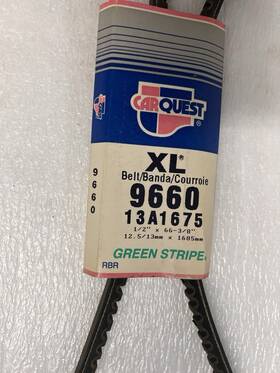 9660-xl Gates 9660 Xl Car Quest Green Stripe Drive V-belt 66-3/8 Inch X 1/2 . Nos