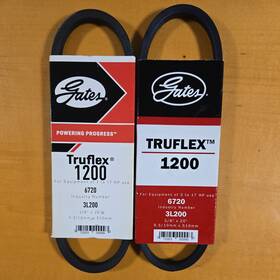 B3l-200 Gates 1200 Truflex Fhp Low Horse Power V Belt Lot Of 2
