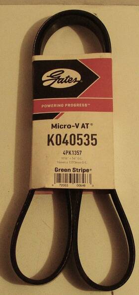 K040535 Gates Serpentine Green Stripe Micro-v Belt 4pk1357