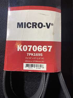 K070667 Gates Serpentine Belt-premium Oe Micro-v Belt K070667. 24mmx 1708mm
