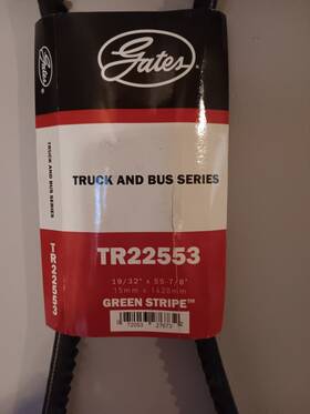 Tr22553 Gates New Green Stripe Truck And Bus V-belt 55-4/8 Inch X 19/32