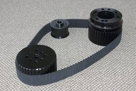 Srn2255 Gearhead Enterprises Bbc Big Block Chevy Black Billet Aluminum Gilmer Belt Drive Pulley Kit 396 454
