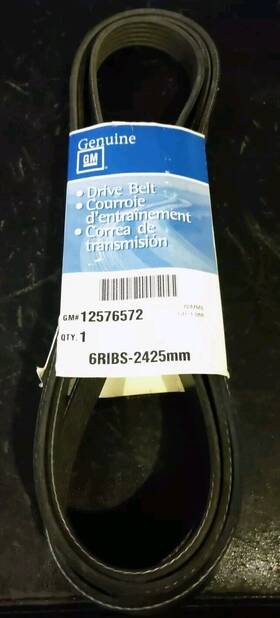 12564762 Gm New Genuine Serpentine Belt 6ribs-2425mm Gr 1.066