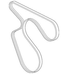 12626077 Gm Genuine V-ribbed Serpentine Belt