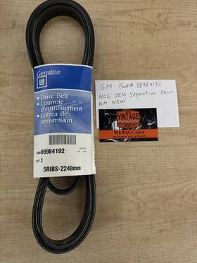 88984192 Gm Part # Nos Oem Sepentine Drive Belt New