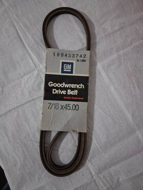 9433742 Gm Vintage Nos 7/16 X 45.00 Genuine Goodwrench Accessory Drive Belt #9433742