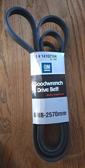141021104 Gm Goodwrench 14102104 Drive Belt 1 # 6rib-2570mm