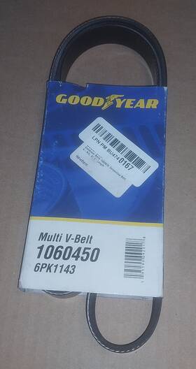 1060450 Goodyear Serpentine Belt 6pk1143 45 Inch 6-rib Multi V-belt Epdm