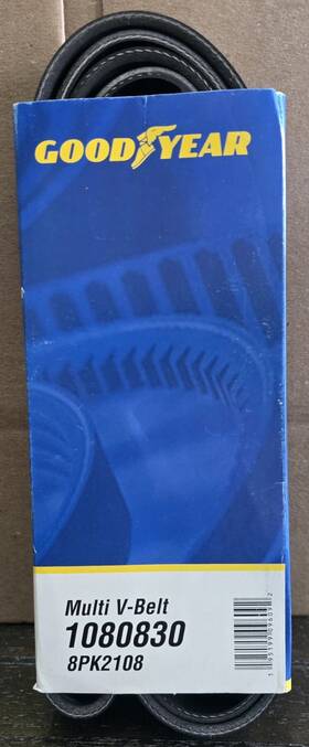 1080830 Goodyear Serpentine Belt 83 Inch 8-rib Multi V-belt Epdm - 8pk2108