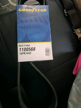 1100568 Goodyear Serpentine Belt 56.800 Inch 10-rib Multi V-belt Epdm