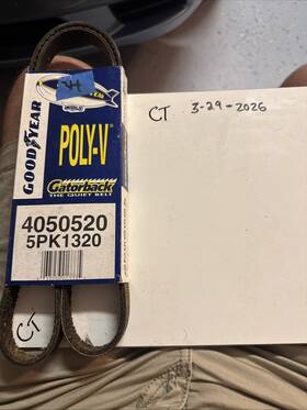 4050520 Goodyear Gatorback Serpentine Belt Made In Usa 5pk1320 Nos Oem Sold Sep