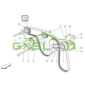 771134 Gxsl For Maserati Quattroporte Levante Ghibli Serpentine Compressor Belt Oem