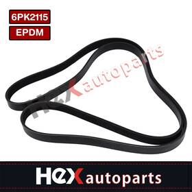244280 Hexautoparts 83.27 In Epdm Serpentine Belt 6pk2115 For Ford F150 Porsche Cadillac Dts Honda