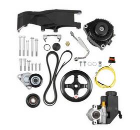 20-156bk Holley Low Ls Drive System Alt P/s Without A/c Drivers Side- Black