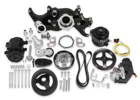 20-185bk Holley Black Mid-mount Complete Accessory System
