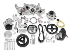 20-185p Holley Polished Mid-mount Complete Accessory System