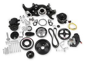 20-200bk Holley Premium Black Mid-mount Complete Accessory System For Lt Engines