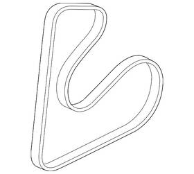 31110-5x6-j01 Honda Genuine Serpentine Belt