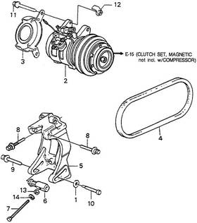 Honda 38920-pj5-003 Genuine Belt Compressor Mitsubishi