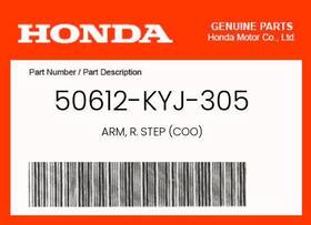 50612-kyj-305 Honda Genuine Arm R. Step Coo -