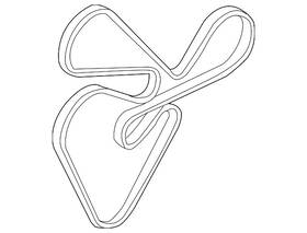 25212-2g100 Hyundai Genuine Serpentine Belt