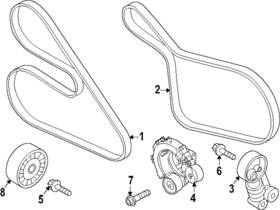 25212-3n610 Hyundai Genuine Accessory Drive Belt