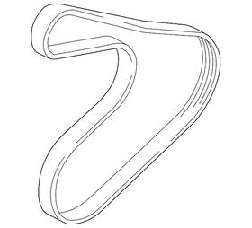 25212-2b720 Kia Genuine Serpentine Belt