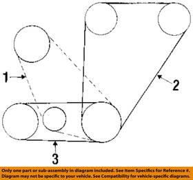 57170-37310 Kia Oem 00-04 Spectra 1.8l-l4 Serpentine Drive-power Steering Belt 5717037310