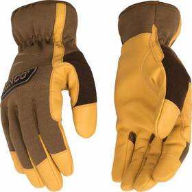 2014-l Kinco 035117201453 3 Pack - Brown Poly Gloves Mens L