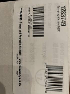 K-1283749 Kohler Karing Upgrade Remote