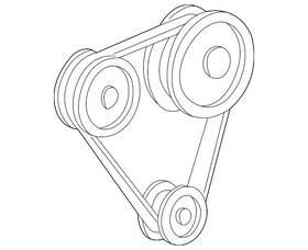 Aj04-15-908 Mazda Genuine Water Pump Belt