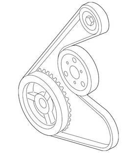 Zzc3-18-381a Mazda Genuine Serpentine Belt