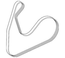 0009934400 Mercedes-benz Genuine Serpentine Belt