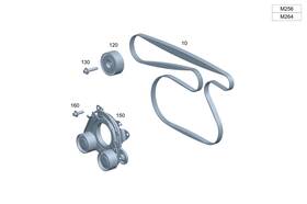 004-993-12-96 Mercedes-benz Genuine V-ribbed Belt