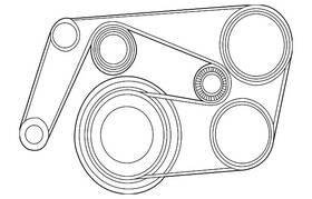 013-997-73-92 Mercedes-benz Genuine Serpentine Belt