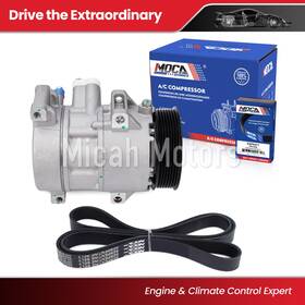 Micah Motors Micahac31375 Esp0411 7-groove Ac Compressor With Clutch Serpentine Belt For Toyota Camry Rav4 2.4l L4
