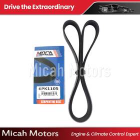 Micahesp0098 Micah Motors Epdm Serpentine Drive Belt 6pk1105 For Ford Honda Lincoln Mercury Nissan Bmw M3