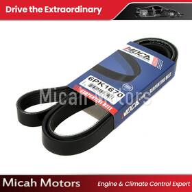 Micahesp0130 Micah Motors Epdm Serpentine Belt 6pk1670 For 03-07 Ford 6.0l &14-19 Dodge Chrysler Ram 1500