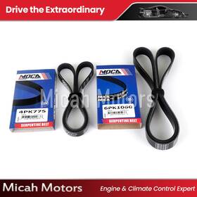 4pk775-6pk1065 Micah Motors Micahsp3414 Drive Belt Set Of 2 Fits 2004-2009 Nissan Quest 3.5l Dohc