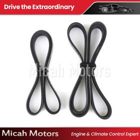 Micahsp3475 Micah Motors 2 Pcs Drive/serpentine Belt Set Alt/ac-ps For 97-07 Mitsubishi Lancer Mirage