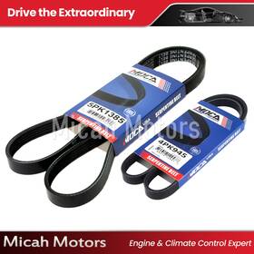 Micahsp5677 Micah Motors Epdm 2 Pc Drive/ Alt/ac-ps Serpentine Belt Set Fit 99-05 Hyundai Sonata 2.4l
