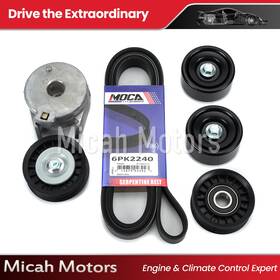 Micahsp63bt192021 Micah Motors Serpentine Belt Component Kit For 2004-06 Chevrolet Malibu 05-06 Pontiac G6 3.5l