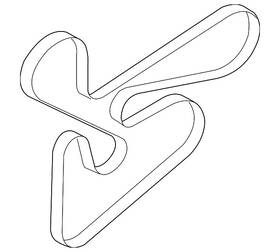 1340a123 Mitsubishi Genuine Serpentine Belt