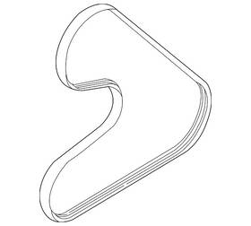 4451a107 Mitsubishi Genuine Power Steering Belt