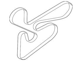 4451a123 Mitsubishi Genuine Serpentine Belt