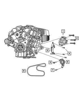 04892748ad Mopar Genuine Alternator And A/c Compressor Belt 4892748ad