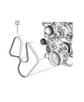 5281374aa Mopar Genuine Serpentine Belt