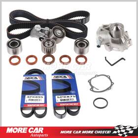 Mca3471 More Car Autoparts Timing Belt Kit Water Pump 2x Drive Belts For 98-99 Subaru Legacy Impreza 2.5l