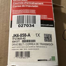 Jk6-858-a Motorcraft New Serpentine Drive Belt Taurus Windstar Sable 1993-2007
